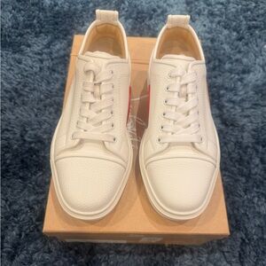 Men's White Christian Louboutin Leather Sneakers
